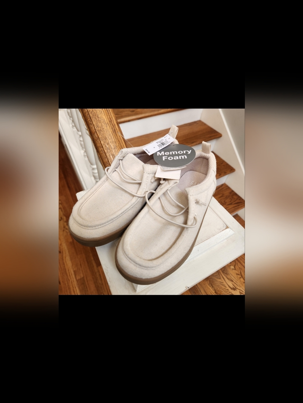 GAP KIDS Beige Ivory Slide-On Dress Casual Shoes (like Hey Dudes) Size 12